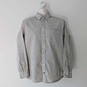 Taylor Stitch Gray Striped Casual Button Down Shirt